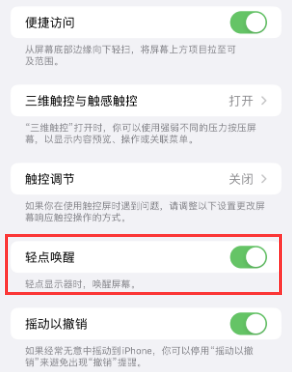 衢州苹果授权维修站分享iPhone轻点无法唤醒怎么办 