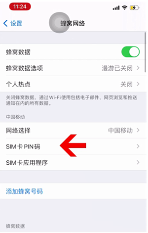 衢州苹果14维修网分享如何给iPhone14的SIM卡设置密码 