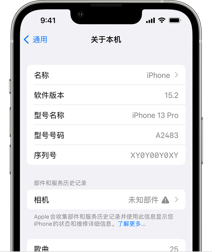 衢州苹果维修分享iPhone 出现提示相机“未知部件”是什么原因？ 