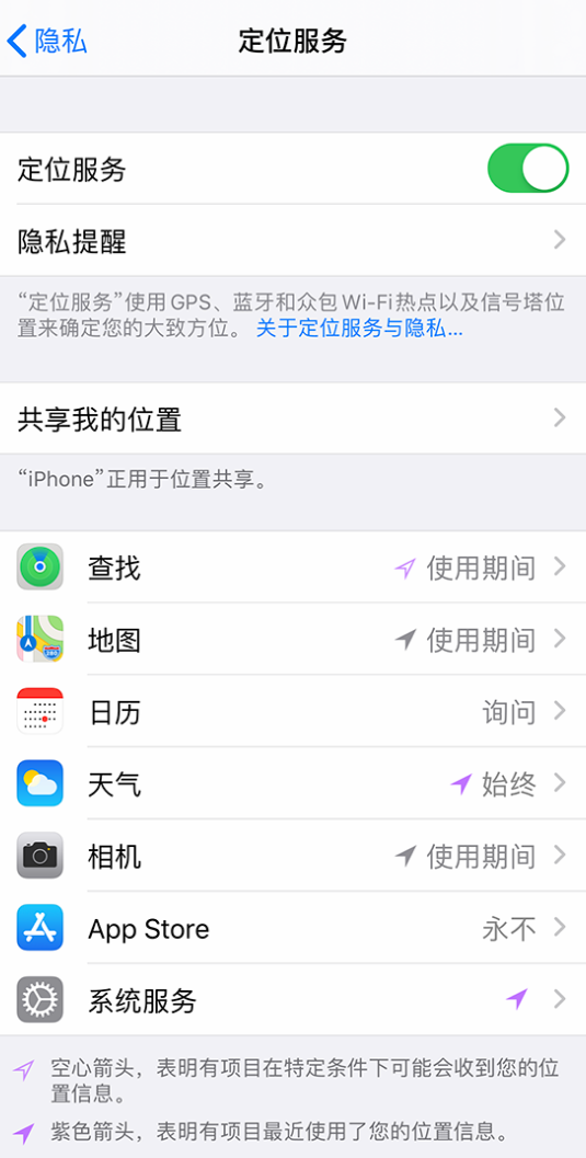 衢州苹果手机维修分享iPhone 状态栏中时间显示为蓝色图标是什么情况 